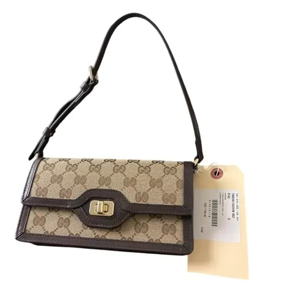 Gucci Luce gg Beige and Brown Shoulder Bag - Picture 3 of 11